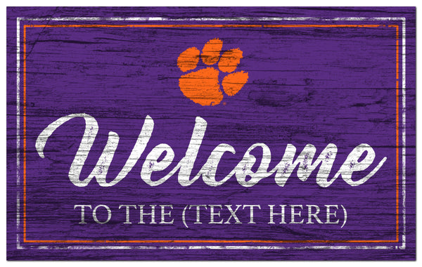 Clemson Tigers 0977-Welcome Team Color 11x19