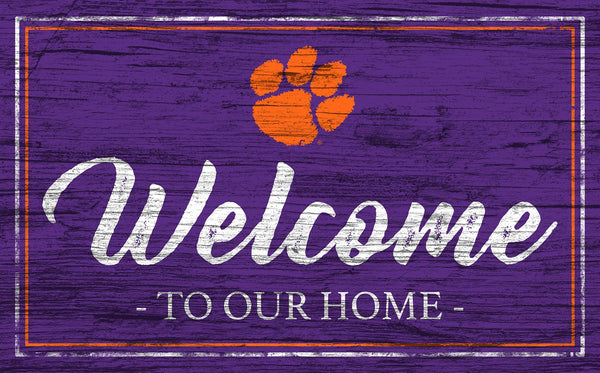 Clemson Tigers 0977-Welcome Team Color 11x19