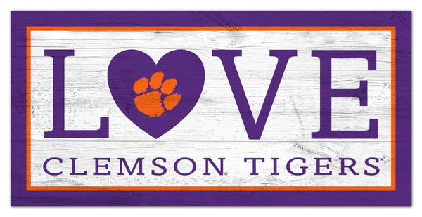 Clemson Tigers 1066-Love 6x12