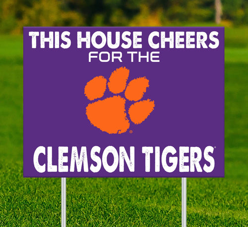 Clemson Tigers 2033-18X24 This house cheers for yard sign