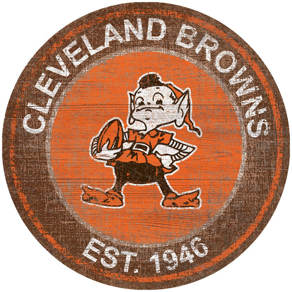 Cleveland Browns 0744-Heritage Logo Round