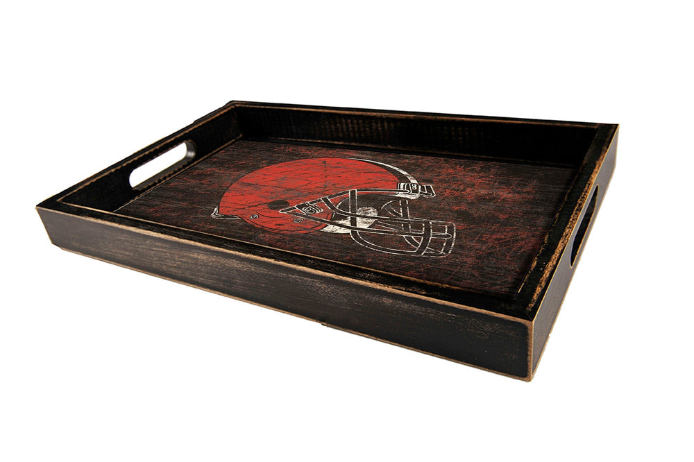 Cleveland Browns 0760-Distressed Tray w/ Team Color
