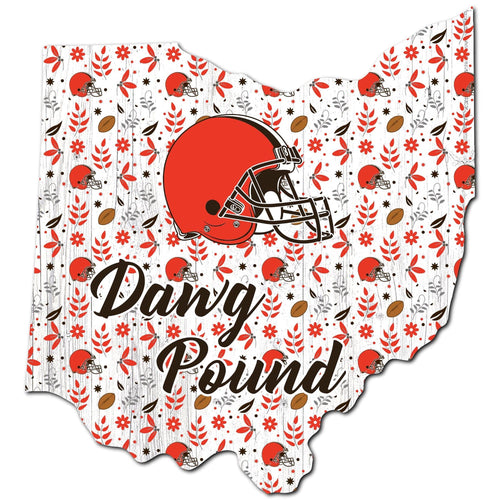 Cleveland Browns 0974-Floral State - 12"