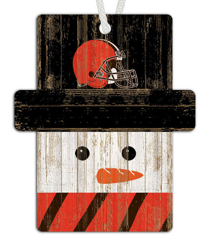 Cleveland Browns 0980-Snowman Ornament 4.5in