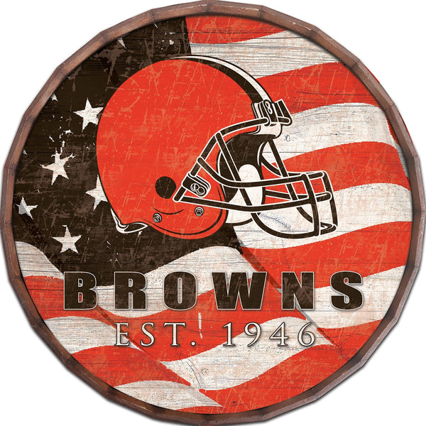 Cleveland Browns 1002-Flag Barrel Top 16"
