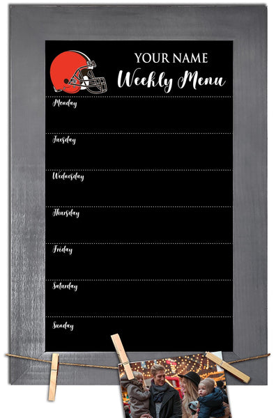 Cleveland Browns 1015-Weekly Chalkboard with frame & clothespins