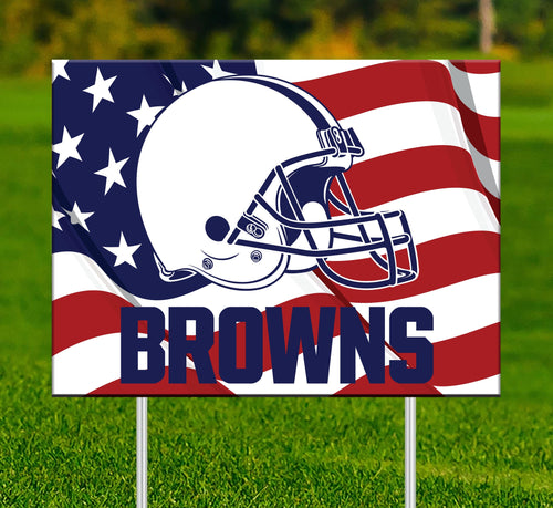 Cleveland Browns 2000-18X24 Patriotic Yard sign