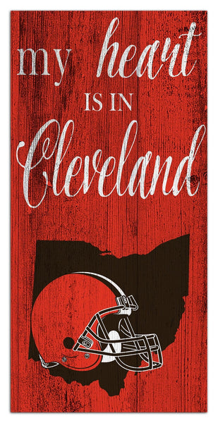 Cleveland Browns 2029-6X12 My heart state sign