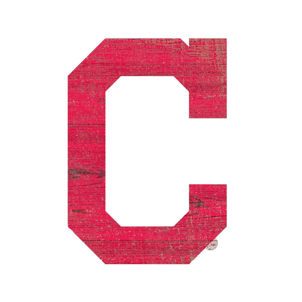 Cleveland Indians 0843-Distressed Logo Cutout 24in