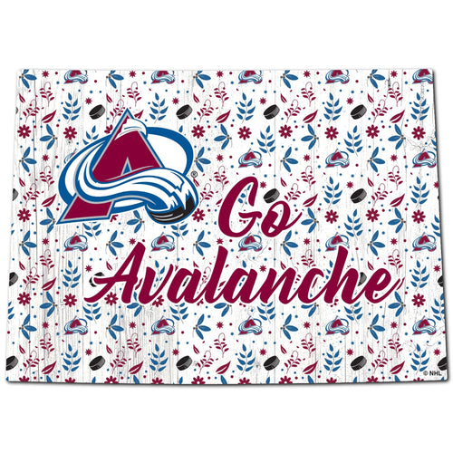 Colorado Avalanche 0974-Floral State - 12"