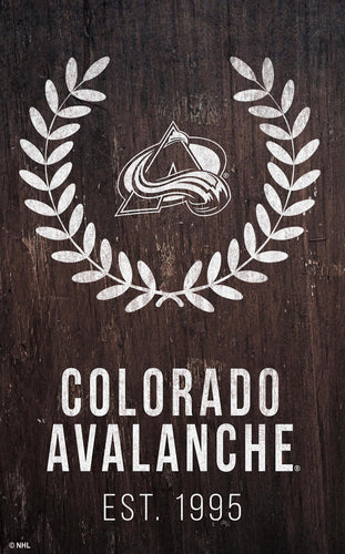 Colorado Avalanche 0986-Laurel Wreath 11x19