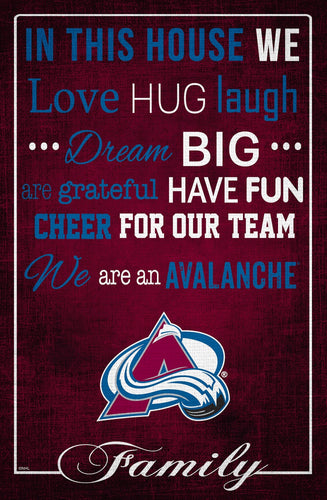 Colorado Avalanche 1039-In This House 17x26