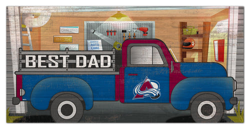 Colorado Avalanche 1078-6X12 Best Dad truck sign