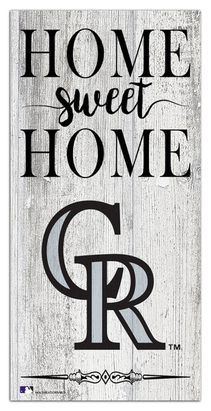 Colorado Rockies 2025-6X12 Whitewashed Home Sweet Home Sign