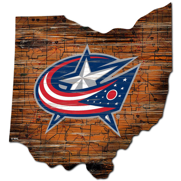 Columbus Blue Jackets 0728-24in Distressed State