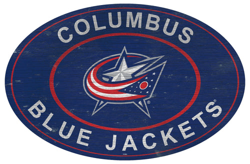 Columbus Blue Jackets 0801-46in Heritage Logo Oval