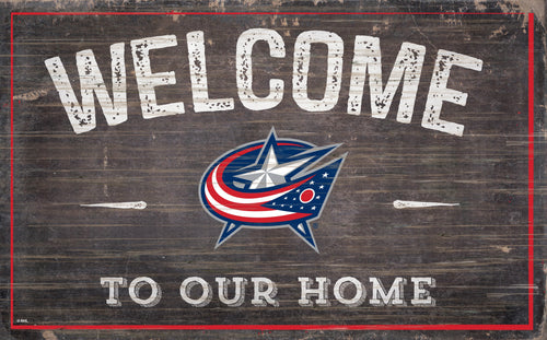 Columbus Blue Jackets 0913-11x19 inch Welcome Sign
