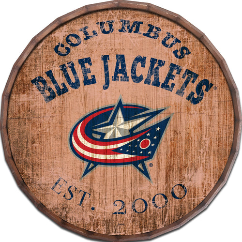 Columbus Blue Jackets 0938-Est date barrel top 16"