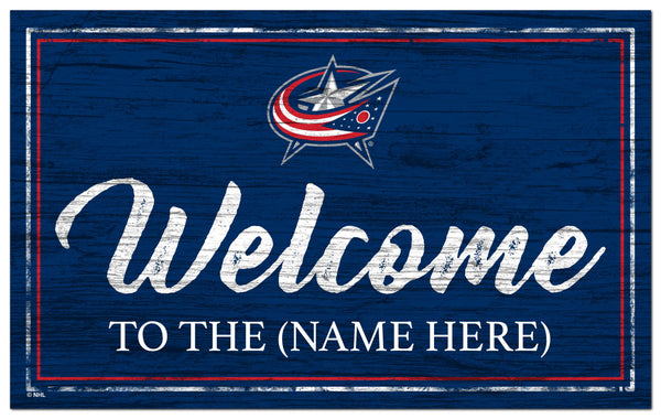 Columbus Blue Jackets 0977-Welcome Team Color 11x19