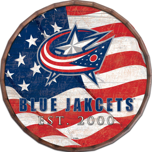 Columbus Blue Jackets 1002-Flag Barrel Top 16"