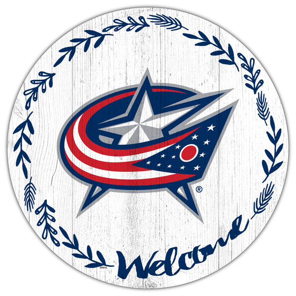 Columbus Blue Jackets 1019-Welcome 12in Circle
