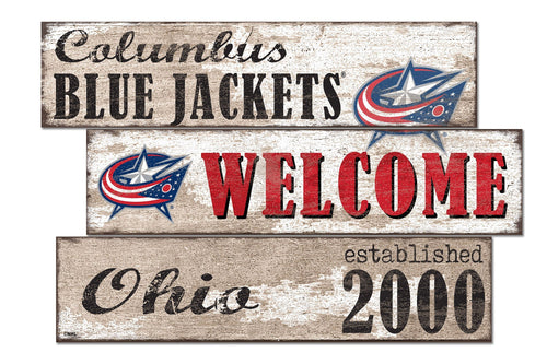 Columbus Blue Jackets 1027-Welcome 3 Plank