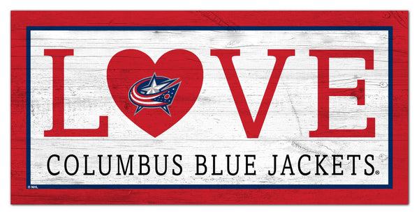 Columbus Blue Jackets 1066-Love 6x12