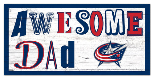 Columbus Blue Jackets 2018-6X12 Awesome Dad sign