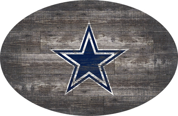 Dallas Cowboys 0773-46in Distressed Wood Oval