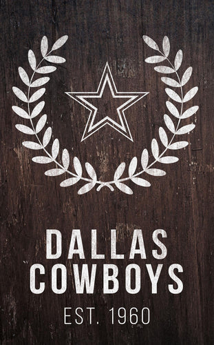 Dallas Cowboys 0986-Laurel Wreath 11x19