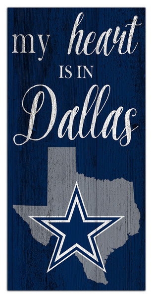 Dallas Cowboys 2029-6X12 My heart state sign