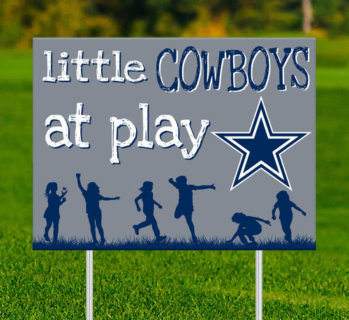 Dallas Cowboys 2031-18X24 Little fans at play 2 sided yard sign