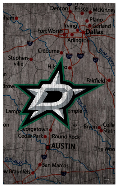 Dallas Stars 0985-City Map 11x19