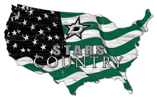 Dallas Stars 1001-USA Shape Flag Cutout