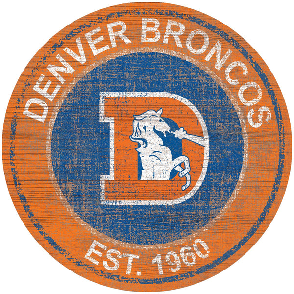 Denver Broncos 0744-Heritage Logo Round