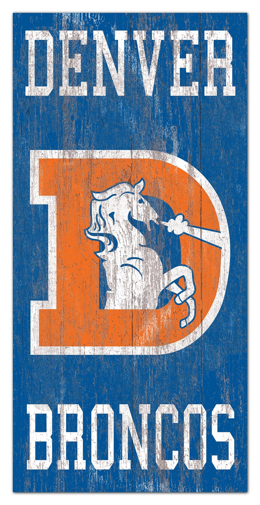 Denver Broncos 0786-Heritage Logo w/ Team Name 6x12