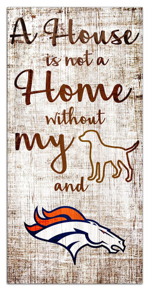 Denver Broncos 0867-A House is not a Home 6x12
