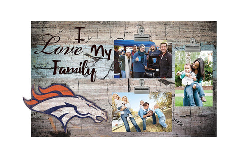 Denver Broncos 0870-I Love My Family 11x19 Clip Frame