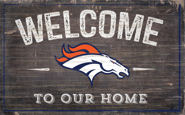 Denver Broncos 0913-11x19 inch Welcome Sign