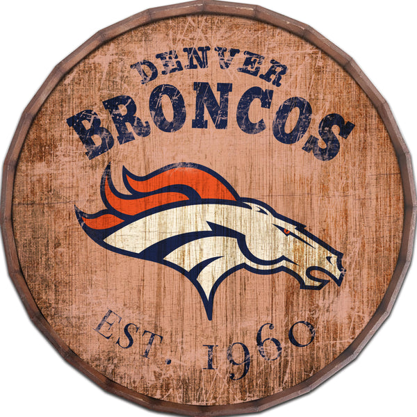 Denver Broncos 0938-Est date barrel top 16"