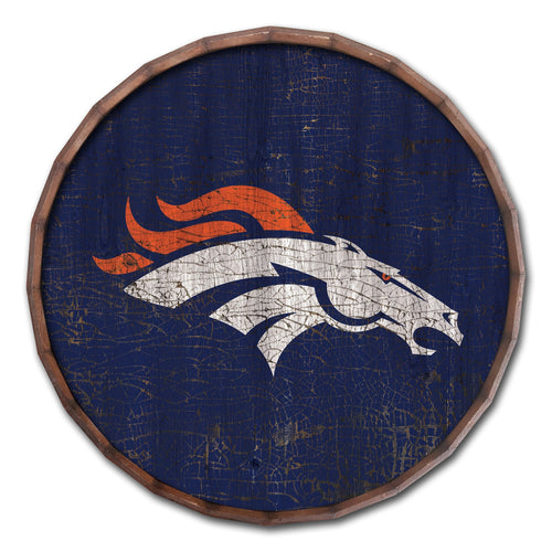 Denver Broncos 0939-Cracked Color Barrel Top 16"