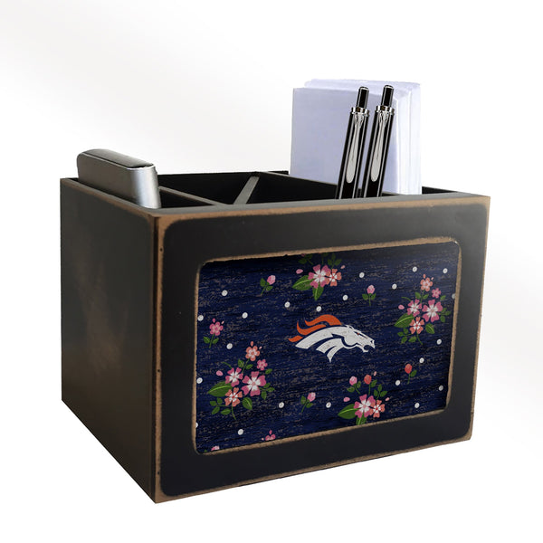 Denver Broncos 0966-Floral Desk Organizer