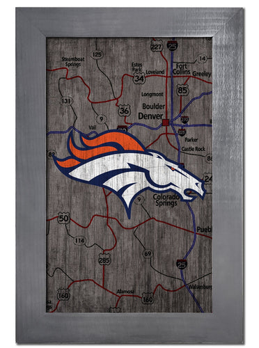 Denver Broncos 0985-City Map 11x19