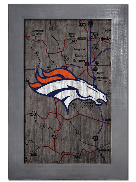 Denver Broncos 0985-City Map 11x19