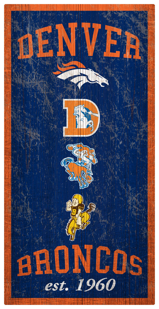 Denver Broncos 1011-Heritage 6x12