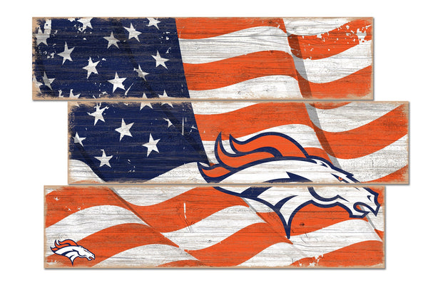 Denver Broncos 1028-Flag 3 Plank