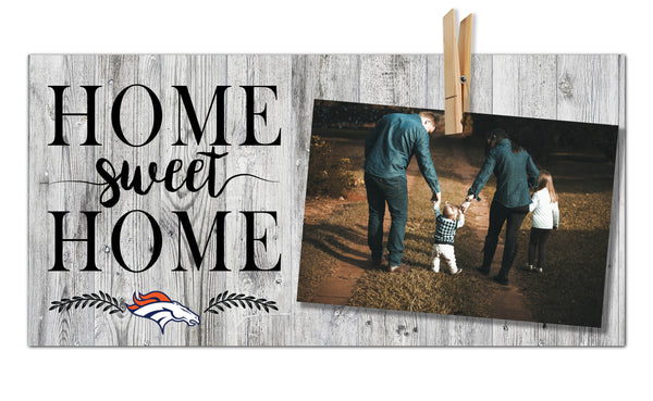 Denver Broncos 1030-Home Sweet Home Clothespin Frame 6x12