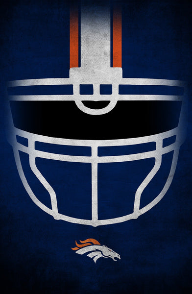 Denver Broncos 1036-Ghost Helmet 17x26