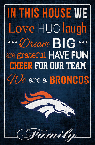 Denver Broncos 1039-In This House 17x26