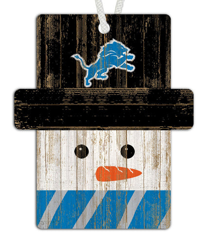 Detroit Lions 0980-Snowman Ornament 4.5in